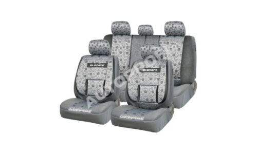 Чехлы AUTOPROFI COMFORT ELEMENT для передних и задних сидений, жаккард, серый цвет, 11 предметов