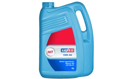 Масло моторное Luxe HIT 10w40 полусинтетическое, SL/CF, универсальное, 5л, арт. 124