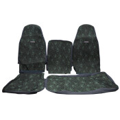 Чехлы Autoprofi GRU на японские микрогрузовики с правым рулём, для передних сидений, жаккард, цвет «циклон» (зелёный с серым), 5 предметов Чехлы Autoprofi GRU на японские микрогрузовики с правым рулём, для передних сидений, жаккард, цвет «циклон» (зелёный с серым), 5 предметов
