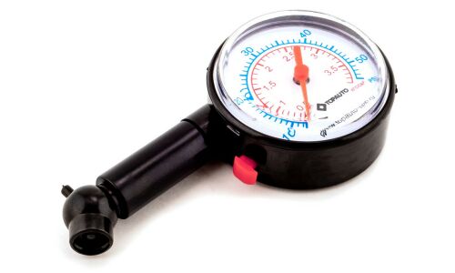 Манометр шинный TopAuto, аналоговый, 3.5атм, с клапаном сброса, арт. 14112