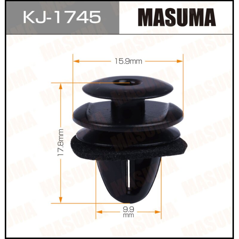 

Клипса крепежная MASUMA KJ-1745 (OEM MR532419) (стоимость за упаковку 50 шт