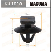 Клипса крепёжная спойлера Masuma, для Subaru, арт. KJ-1919