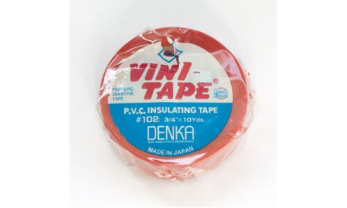 Лента клейкая изоляционная Vini Tape Denka, ПВХ, 19мм x 9м, красная, арт. VT-102R