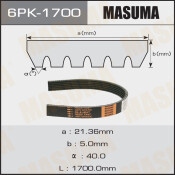 Ремень ручейковый Masuma 6PK-1700