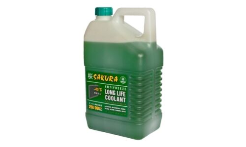 Антифриз Sakura Long Life Coolant, P-OAT, зеленый, -45°C, 5кг, арт. 430201404