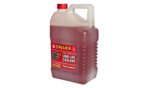 Антифриз Sakura Long Life Coolant, P-OAT, красный, -45°C, 5кг, арт. 430201402