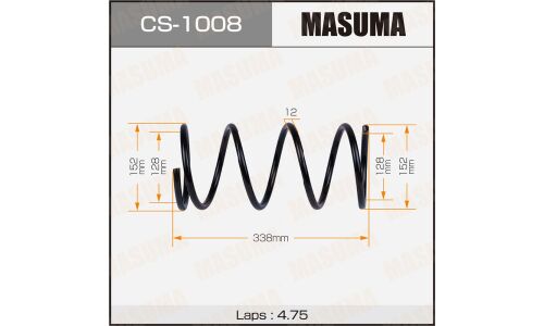 Пружина подвески Masuma, передняя, арт. CS-1008