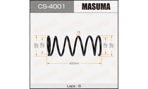 Пружина подвески Masuma, передняя, арт. CS-4001