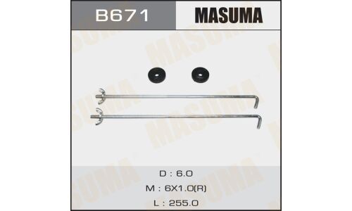 Стяжка крепления аккумулятора Masuma, длина 250мм, 2 шт, арт. B671