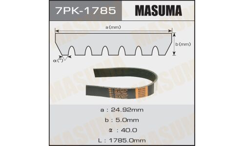 Ремень ручейковый MASUMA 7PK-1785