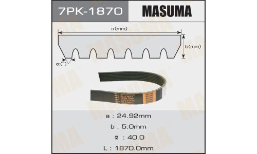 Ремень ручейковый MASUMA 7PK-1870