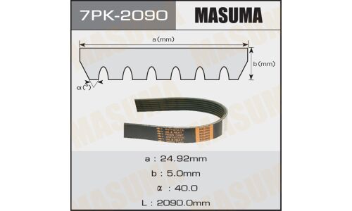 Ремень ручейковый Masuma 7PK-2090