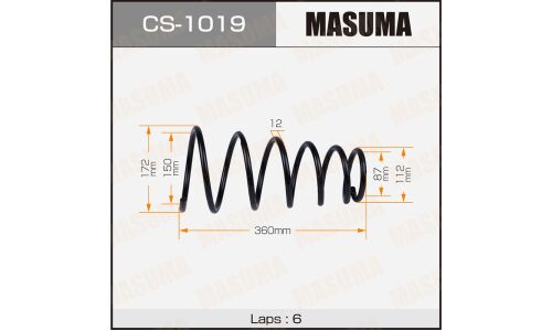 Пружина подвески Masuma, задняя, арт. CS-1019