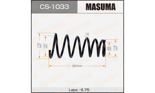 Пружина подвески Masuma, задняя, арт. CS-1033