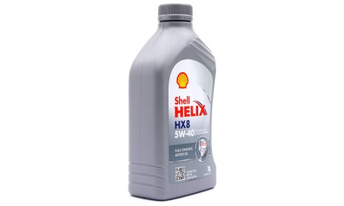 Масло моторное Shell Helix HX8 5w40, синтетическое, API SN+, ACEA A3/B4, универсальное, 1л, арт. 550051580/550046368