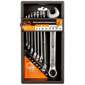 Набор комбинированных ключей Автодело в футляре, от 6мм до 19мм, комплект 8 предметов, арт. 36080 Professional Набор комбинированных ключей Автодело в футляре, от 6мм до 19мм, комплект 8 предметов, арт. 36080 Professional