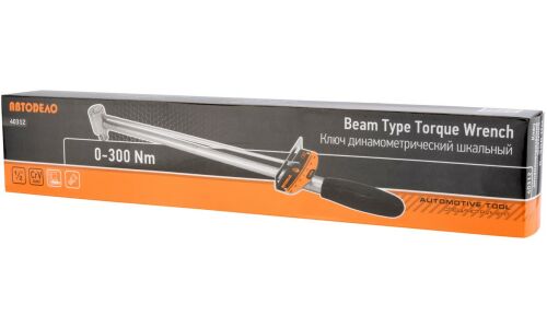 Ключ динамометрический Автодело, стрелочный, 0-300Нм, длина 512мм, под квадрат 1/2", арт. 40312