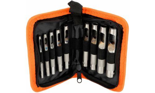 Набор просечек Автодело, размер от 3.2 до 12.7мм, 9 предметов, в сумке, арт. АД-40419