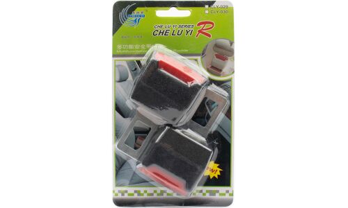 Заглушка в замок ремня безопасности, с разъёмом, чёрный цвет, 2 шт