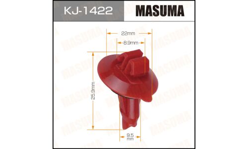 Клипса крепежная Masuma KJ-1422 (OEM 75889-60010)