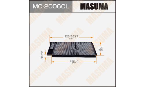 Фильтр салонный Masuma AC-1883, угольный, арт. MC-2006CL