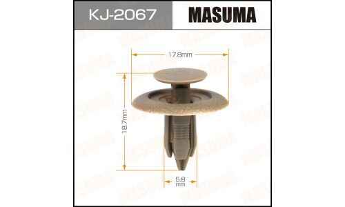 Клипса крепёжная обшивки потолка Masuma, для Mazda, арт. KJ-2067