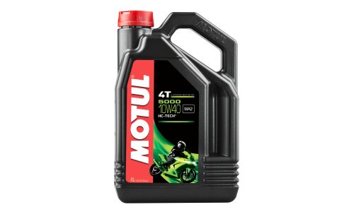 Масло для мотоциклов MOTUL 5000 10w40 полусинтетическое, API SL, JASO MA2, 4-тактное, 4л, арт. 104056