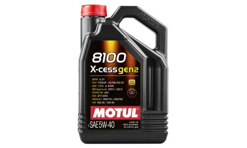 Масло моторное MOTUL 8100 X-cess 5w40 синтетическое, API SN, ACEA A3/B4, универсальное, 5л, арт. 102870