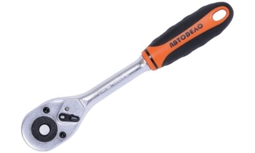 Ключ трещоточный Автодело, с квадратом 3/8", длина 200мм, с фиксатором, арт. АД-39729