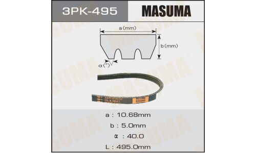 Ремень поликлиновый Masuma, арт. 3PK-495