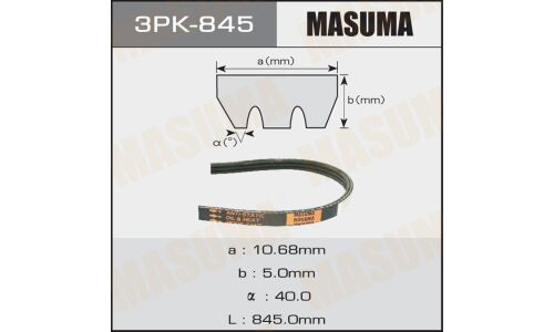 Ремень поликлиновый Masuma, арт. 3PK-845