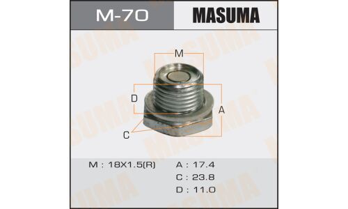 Болт маслосливной A/T С МАГНИТОМ Masuma Toyota ALLEX.NZE124.ZZE124