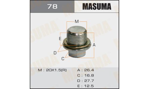 Болт маслосливной A/T Masuma Subaru FORESTER.SF5.SF9