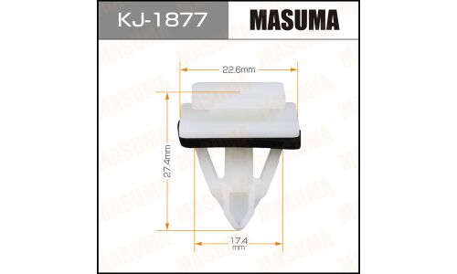 Клипса крепёжная накладок порога Masuma, для Honda, арт. KJ-1877