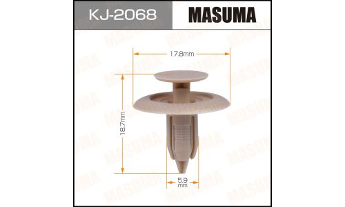 Клипса крепежная Masuma KJ-2068 (OEM GJ21-68-885B-34)