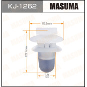 Клипса крепёжная накладок дверей Masuma, для Toyota, арт. KJ-1262