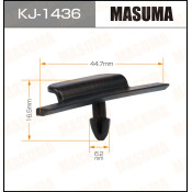Клипса крепёжная уплотнителей дверей Masuma, для Toyota, арт. KJ-1436