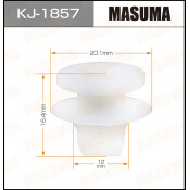 Клипса крепёжная бампера Masuma, для Honda, арт. KJ-1857