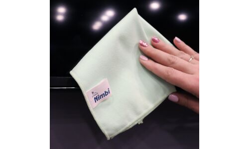 Салфетка Kolibriya Nimbi-45, для ухода за цифровой техникой, из искусственной замши, 250x250мм, зеленая, арт. Nim-0545.grn