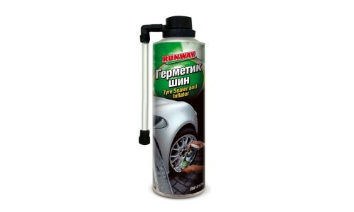 Аварийный герметик для колёс Runway Tyre Sealer & Inflator, аэрозоль 650мл, арт. RW6125