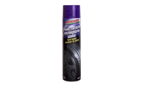 Очиститель-полироль шин Runway Tyre Foam Cleaner & Shine, с защитой от вредных воздействий, аэрозоль 650мл, арт. RW6127
