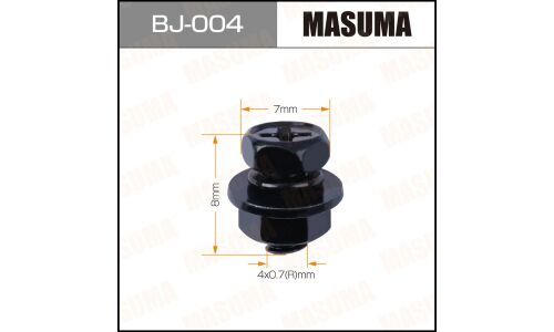 Болт с гайкой MASUMA BJ-004 М4x8x0.7, 15 шт