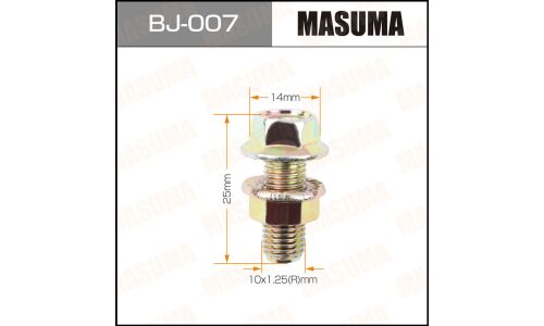 Болт с гайкой MASUMA BJ-007 М10x25x1.25, 2 шт
