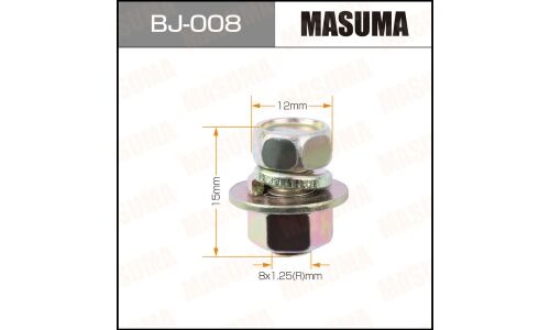 Болт с гайкой MASUMA BJ-008 М8x15x1.25, 4 шт