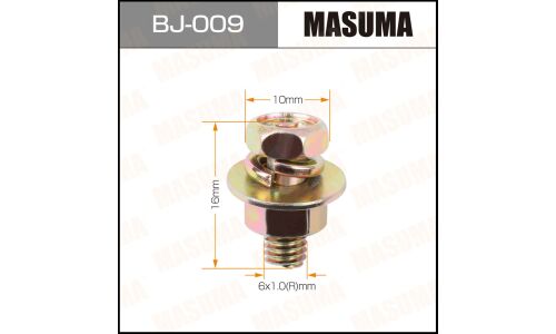 Болт с гайкой MASUMA BJ-009 М6x16x1.0, 6 шт
