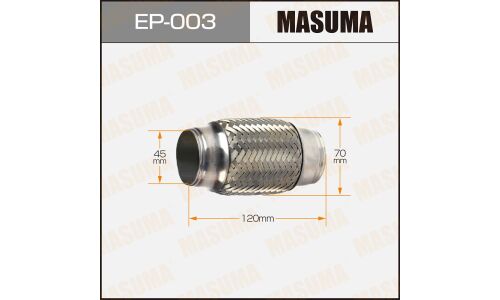 Гофра глушителя Masuma, 45x120мм, 2-слойная, арт. EP-003