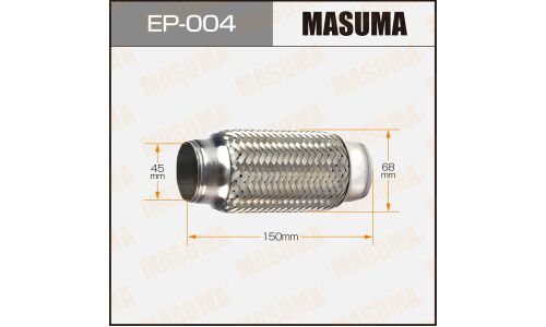 Гофра глушителя Masuma, 45x150мм, 2-слойная, арт. EP-004