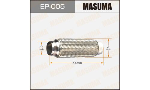 Гофра глушителя Masuma, 45x200мм, 2-слойная, арт. EP-005