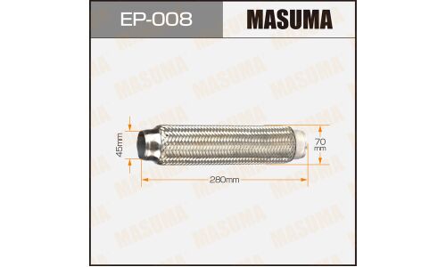 Гофра глушителя Masuma, 45x280мм, 2-слойная, арт. EP-008