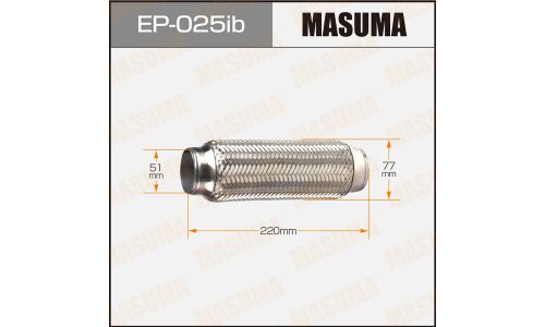 Гофра глушителя Masuma, Innerbraid, 51x220мм, усиленная, арт. EP-025ib